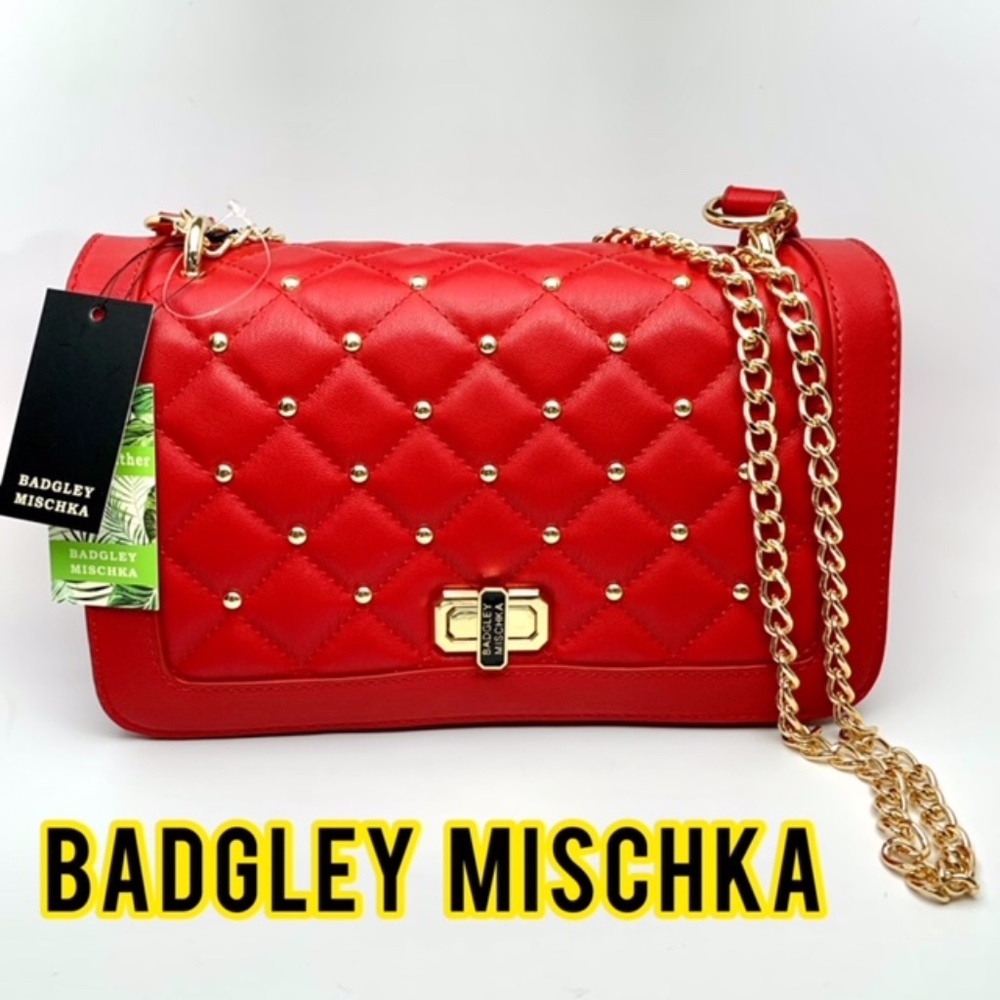 BADGLEY MISCHKA ROUND STUDS PURSE CROSSBODY BAG